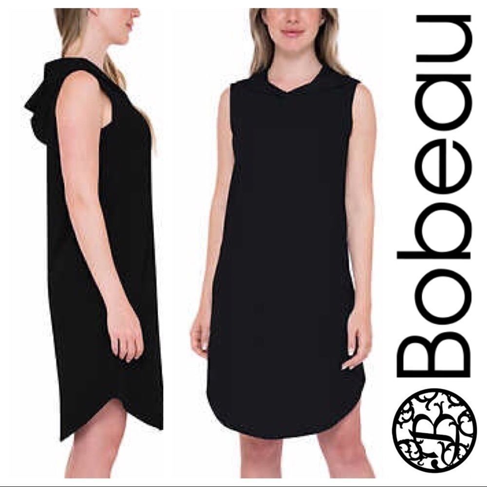 NWT BOBEAU Soft French Terry Hooded Sleeveless Dress: Sizes S, M, L